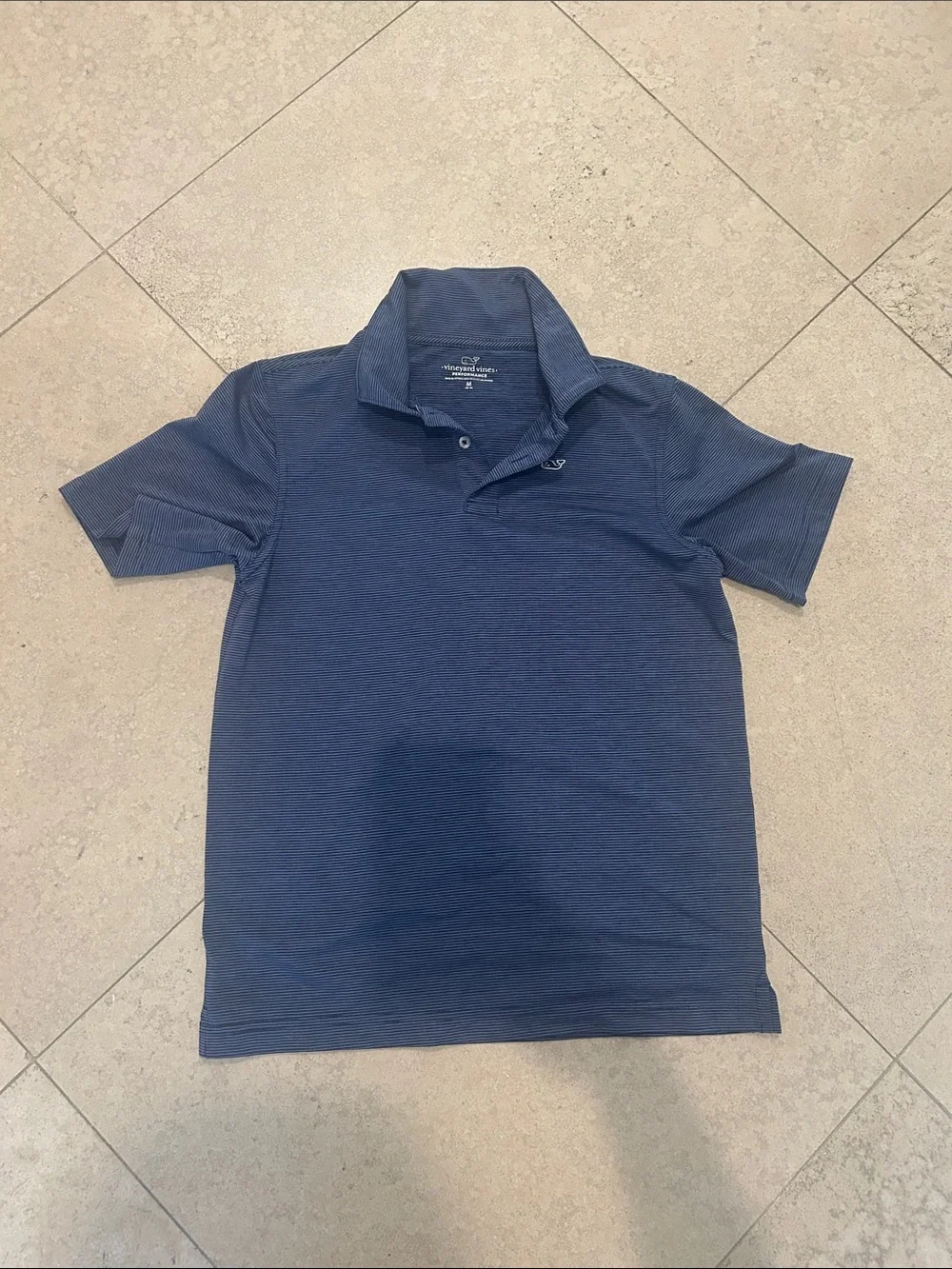 Vineyard Vines Boys Navy Short-Sleeve Polo